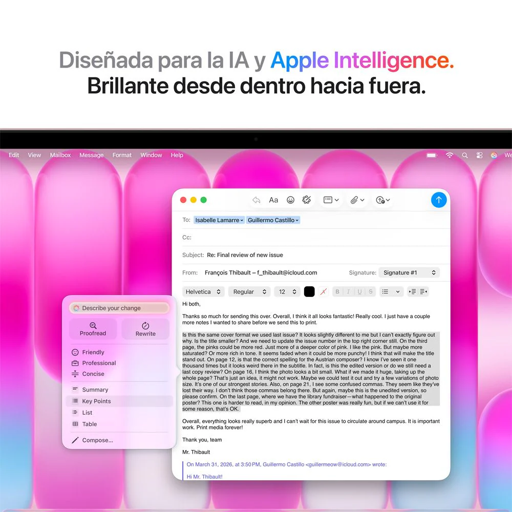 MacBook Neo de 13 pulgadas: Chip A18 Pro de Apple con CPU de 6 núcleos y GPU de 5 núcleos, Magic Keyboard, 256 GB SSD - Rosa rubor - Image 7