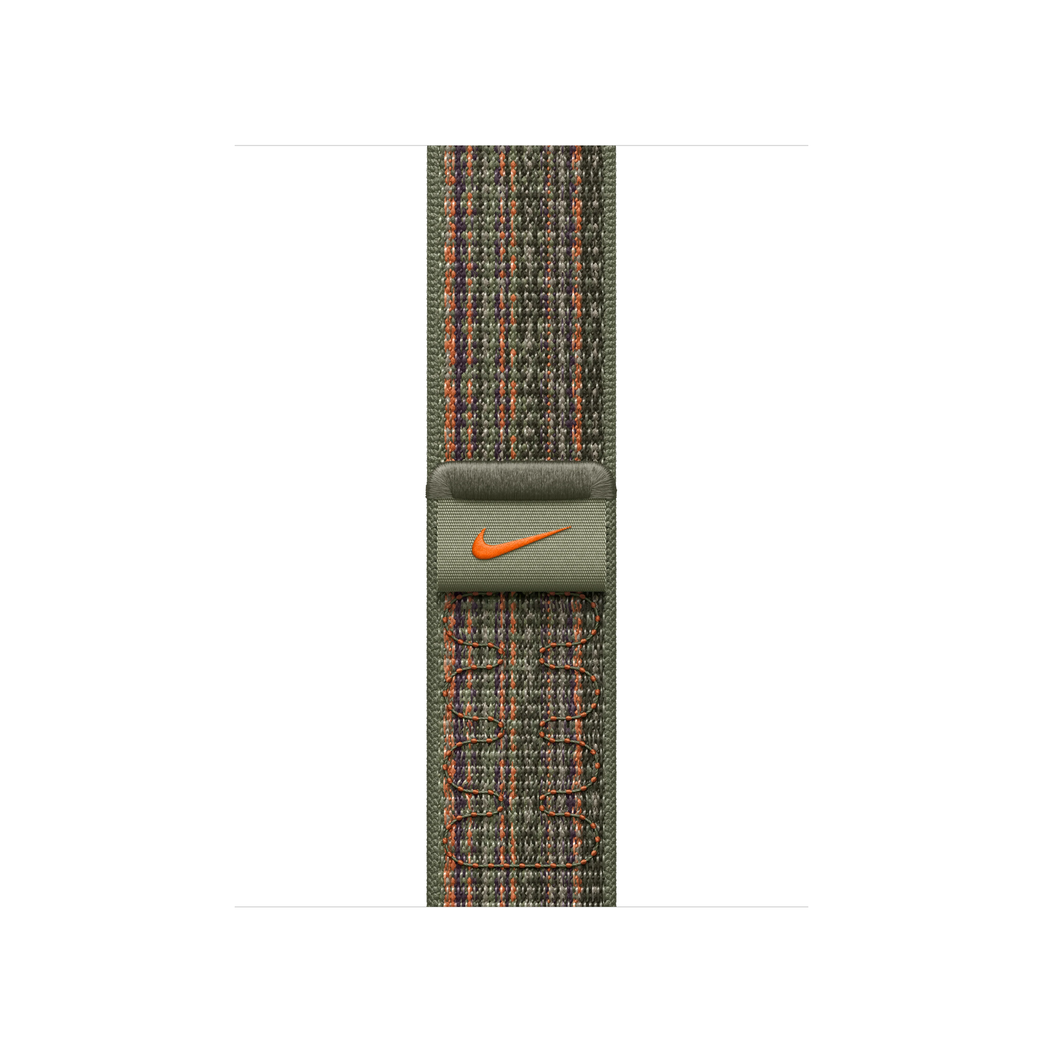 Correa loop deportiva Nike color secuoya/naranja para caja de 41 mm