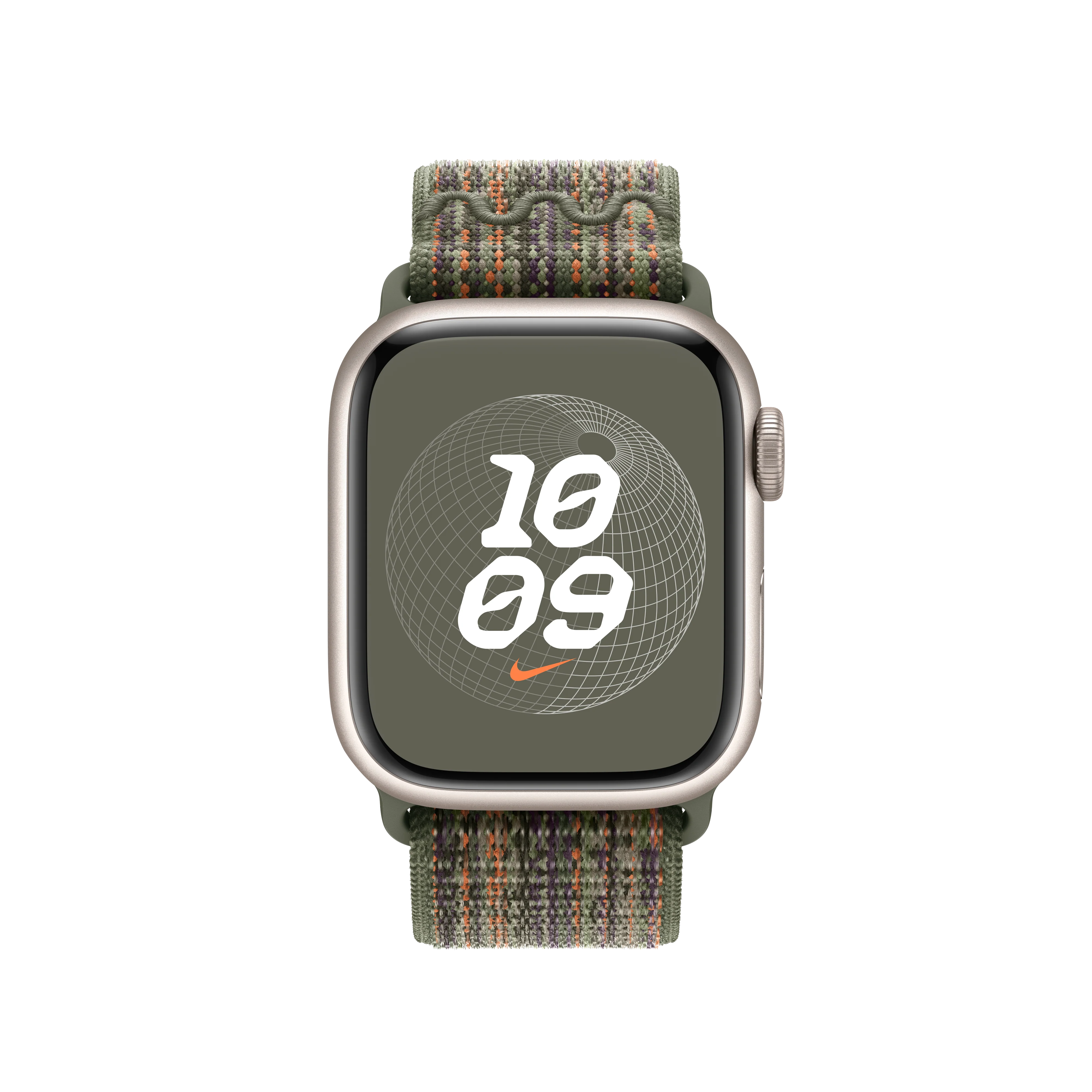 Correa loop deportiva Nike color secuoya/naranja para caja de 41 mm - Image 3