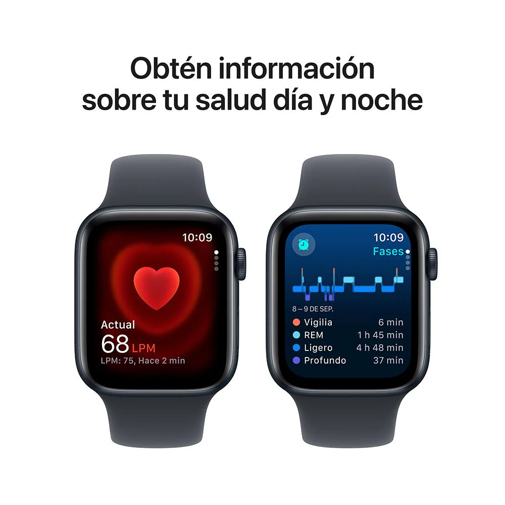 Apple Watch SE GPS • Caja de aluminio color medianoche de 44 mm • Correa deportiva color medianoche - M/L - Image 5