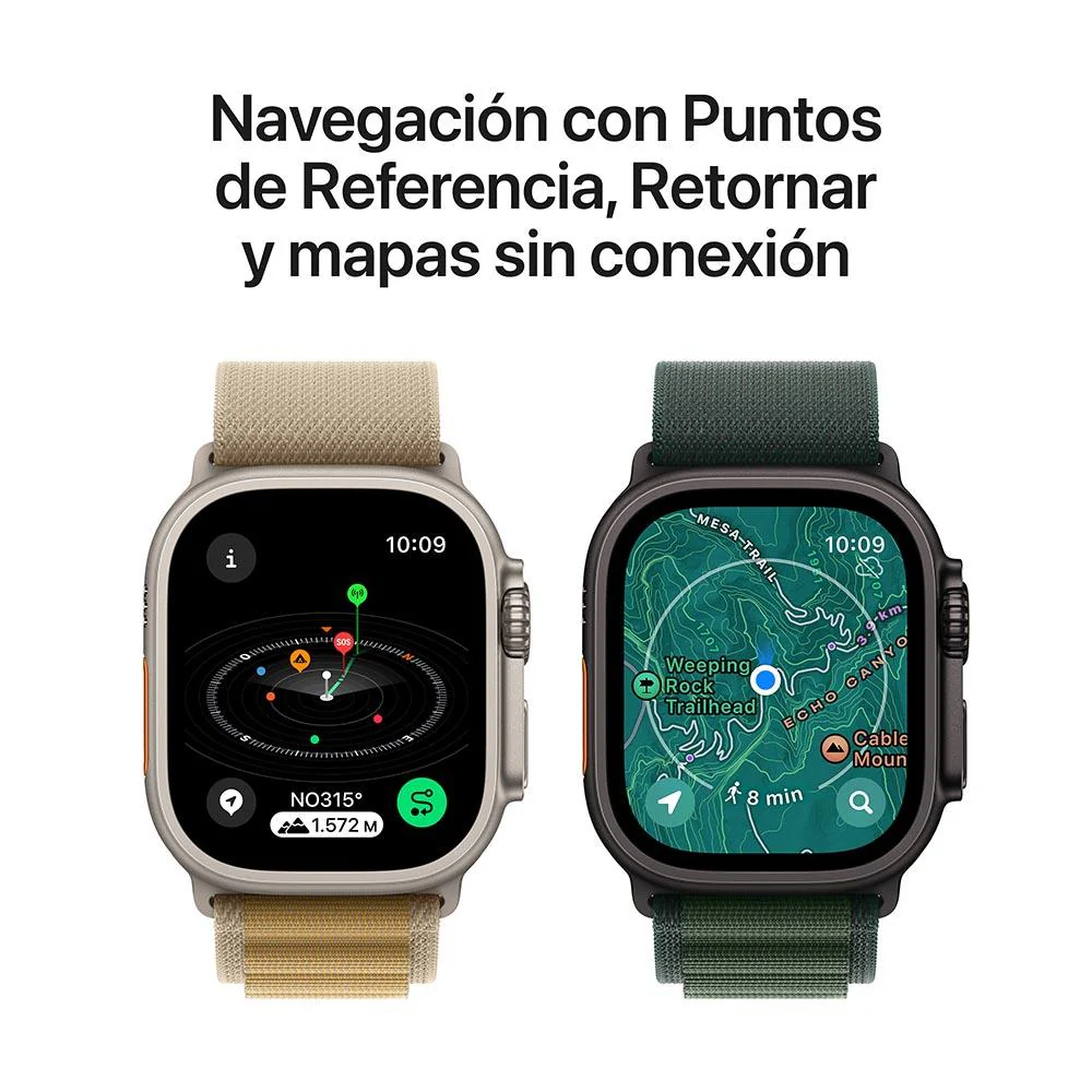 Apple Watch Ultra 2 GPS + Cellular • Caja de titanio natural de 49 mm • Correa Alpine color canela - Grande - Image 6