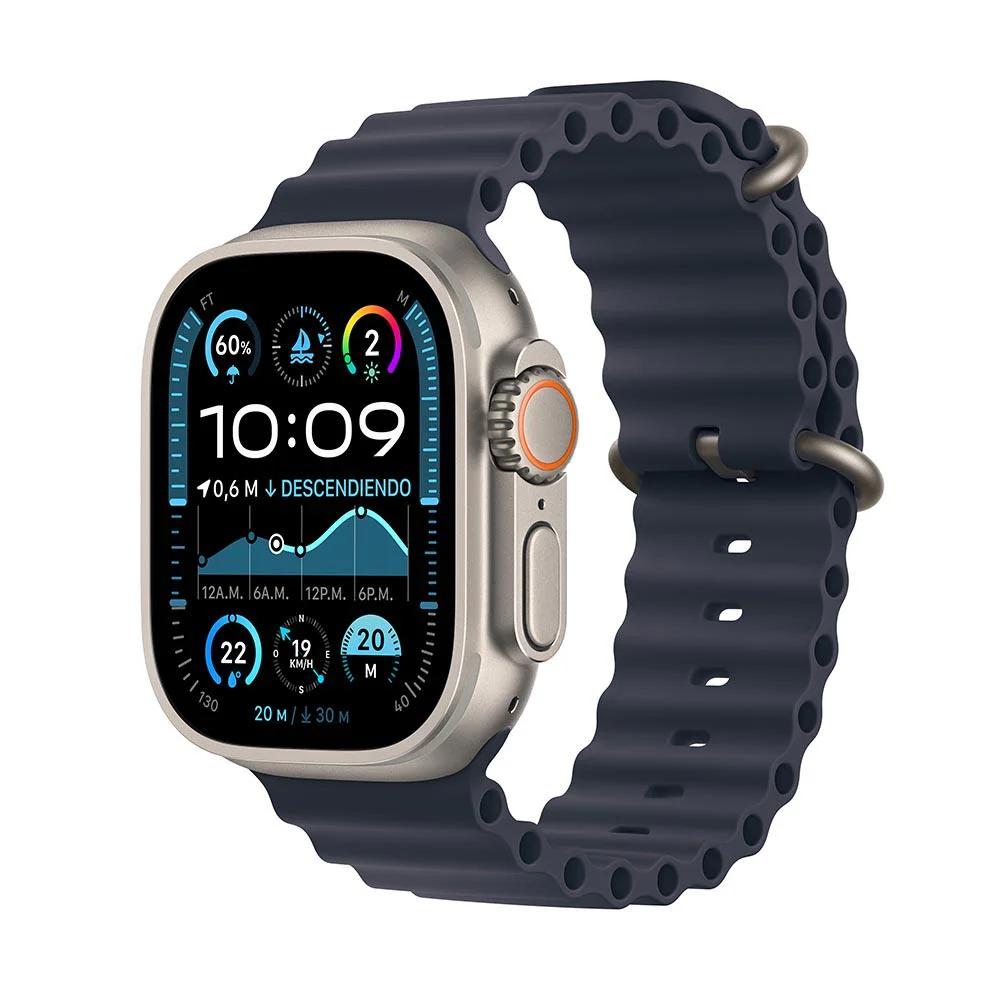 Apple Watch Ultra 2 GPS + Cellular • Caja de titanio natural de 49 mm • Correa Ocean azul marino