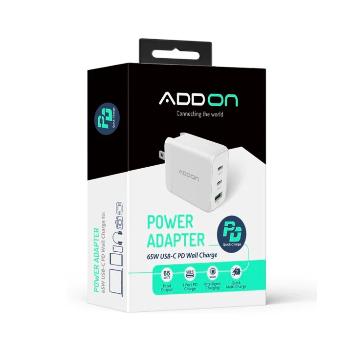 ADAPTADOR ADD ON DE PARED 65W GaN 3 PUERTOS - Image 5