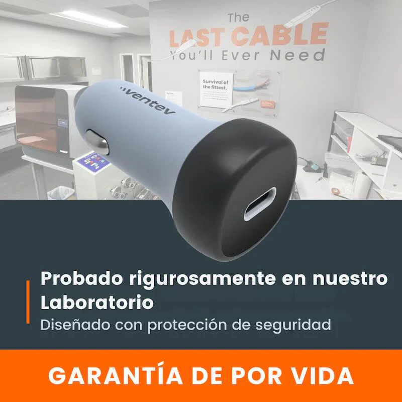 ADAPTADOR VENTEV PARA CARRO 30W USB-C GREY - Image 3