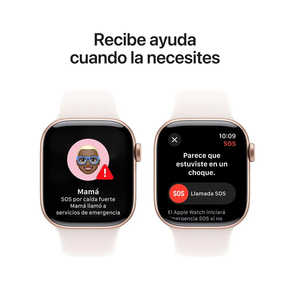 Apple Watch Series 10 GPS • Caja de aluminio color oro rosa de 42 mm • Correa deportiva rosa rubor - S/M - Image 6