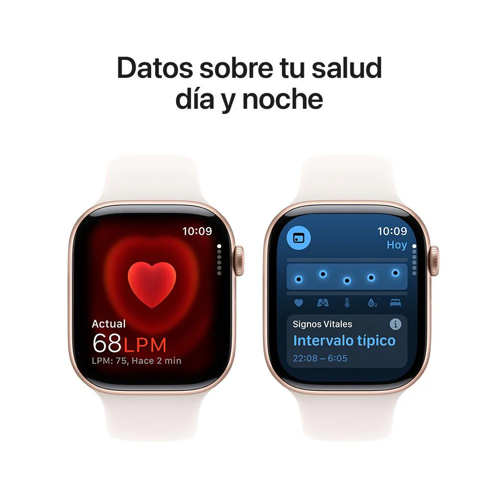 Apple Watch Series 10 GPS • Caja de aluminio color oro rosa de 46 mm • Correa deportiva rosa rubor - M/L - Image 5