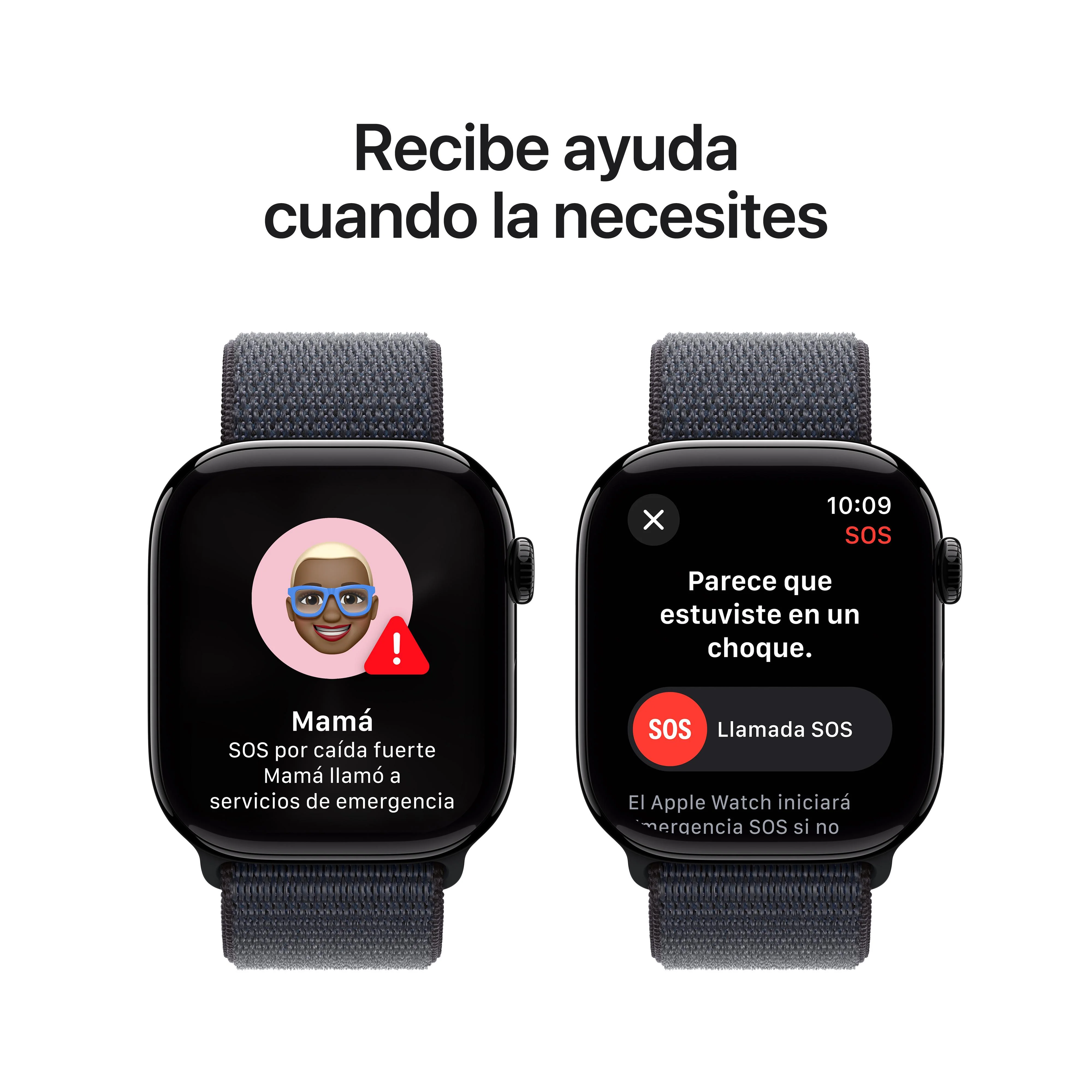 Apple Watch Series 10 GPS • Caja de aluminio negro azabache de 46 mm • Correa loop deportiva color tinta - Image 6