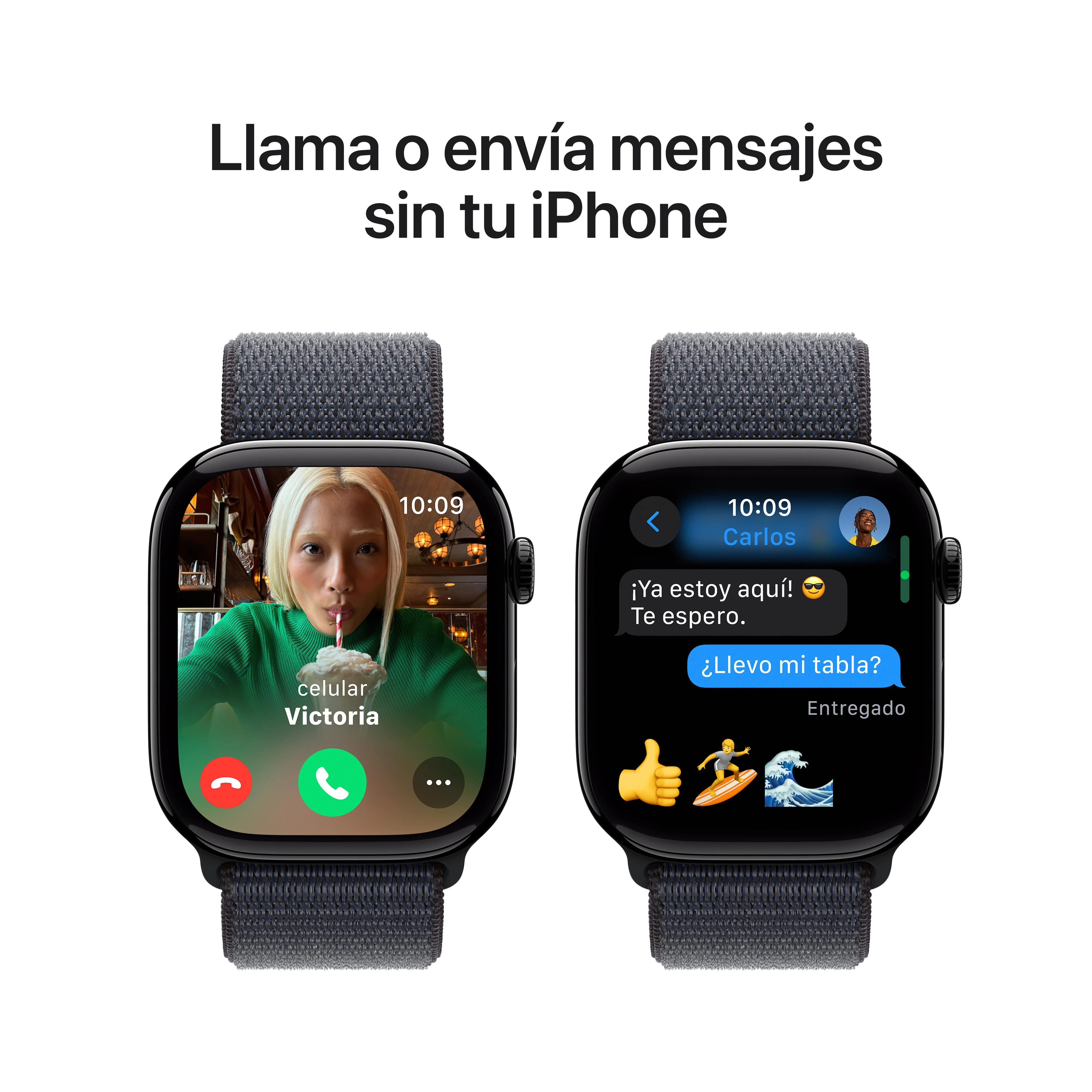 Apple Watch Series 10 GPS • Caja de aluminio negro azabache de 46 mm • Correa loop deportiva color tinta - Image 7