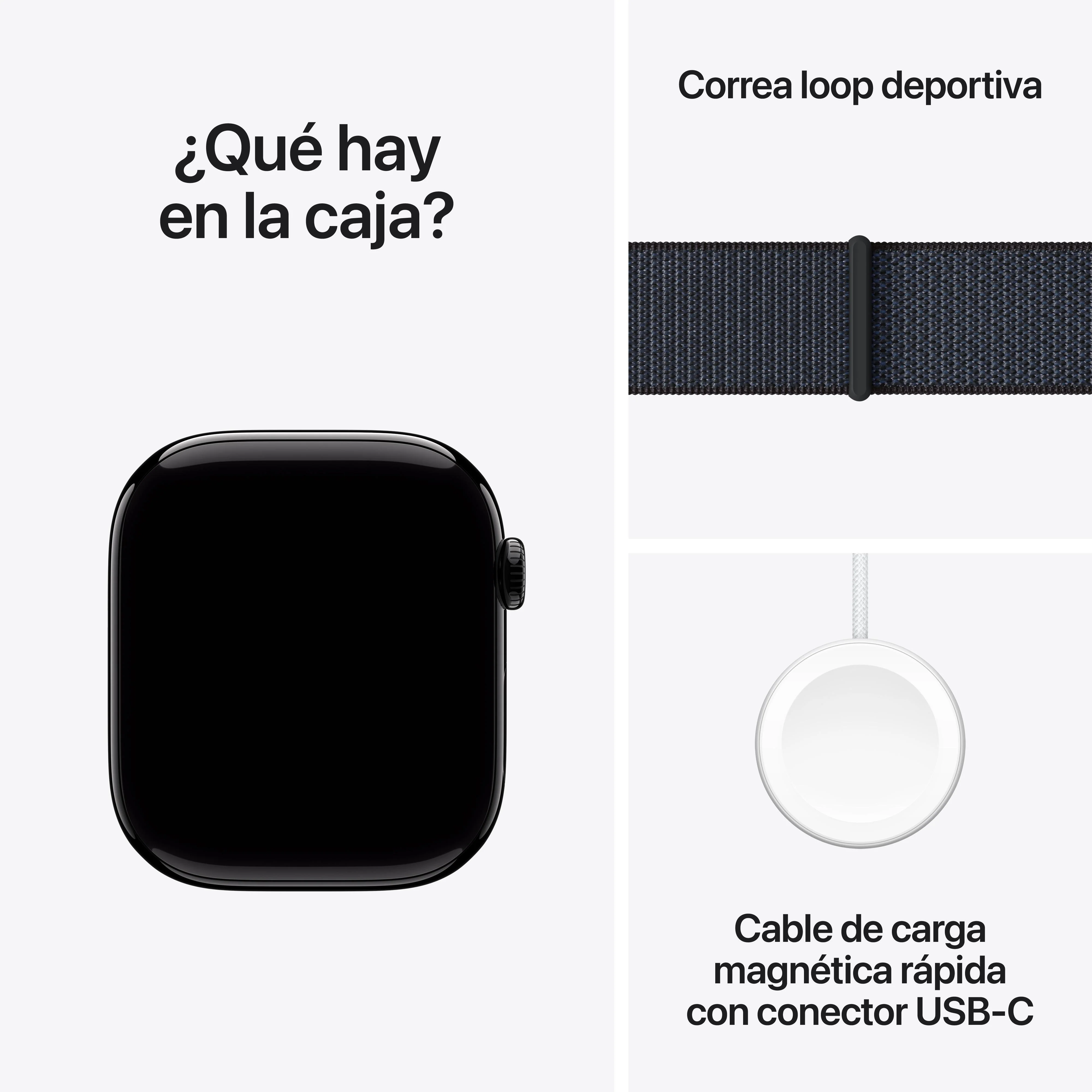Apple Watch Series 10 GPS • Caja de aluminio negro azabache de 46 mm • Correa loop deportiva color tinta - Image 9