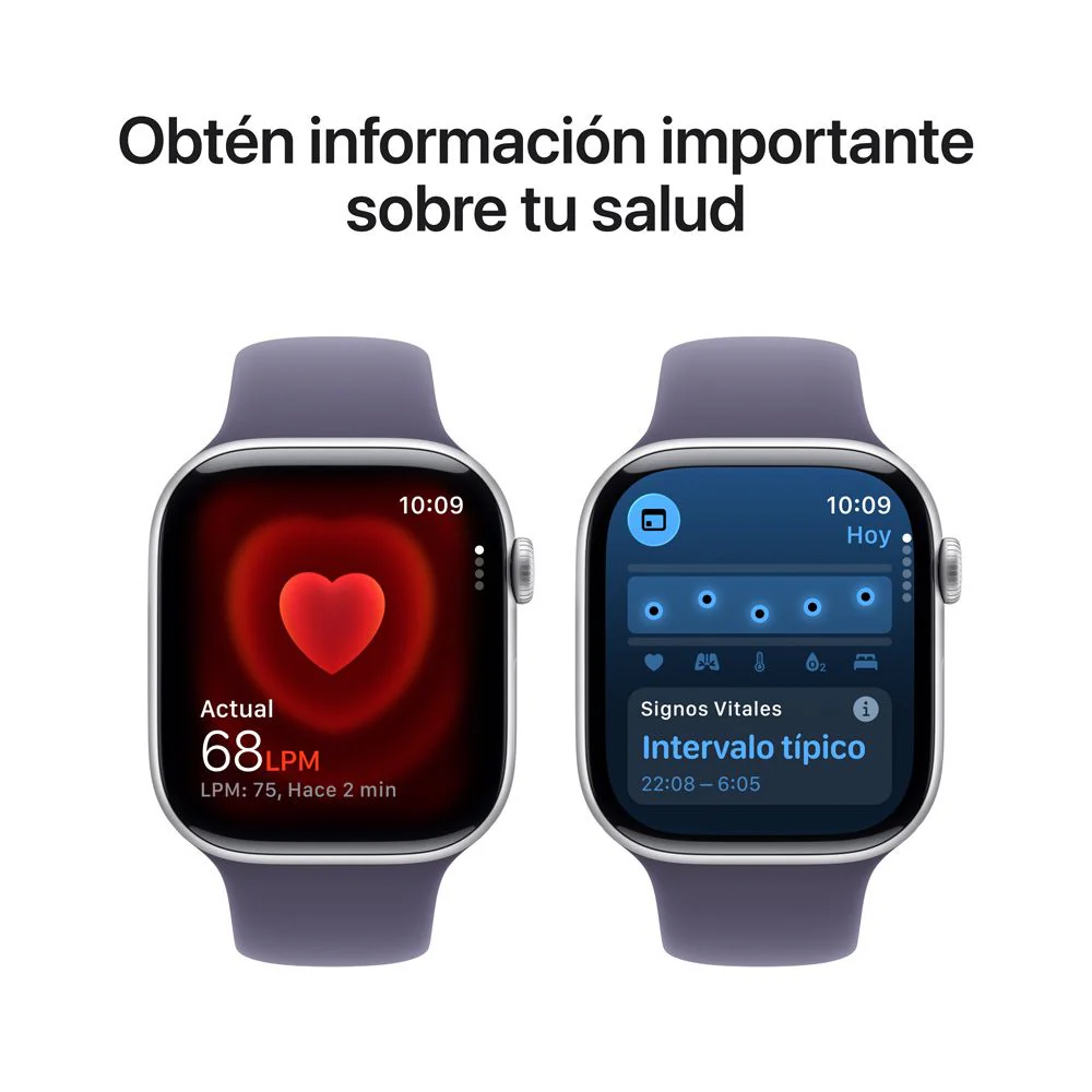Apple Watch Series 11 GPS • Caja de aluminio color plata de 46 mm • Correa deportiva morado niebla – M/L - Image 5