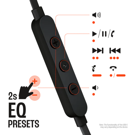 AUDIFONOS JBL TUNE 310C IN EAR USBC BLK - Image 5