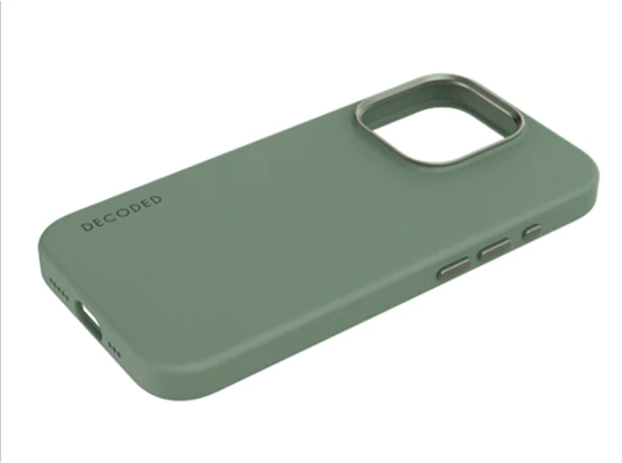 Case de silicona antimicrobiana DECODED para iPhone 15 Pro -  Verde - Image 3