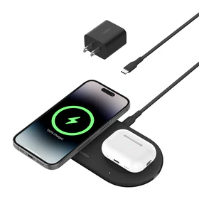 BASE DE CARGA BELKIN 2 EN 1 AW + IPH Qi2 15W BLACK - Image 3