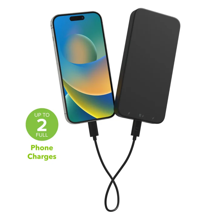 Batería 10,000mAh power boost puertos USB-C y USB-A - Negro - Image 5
