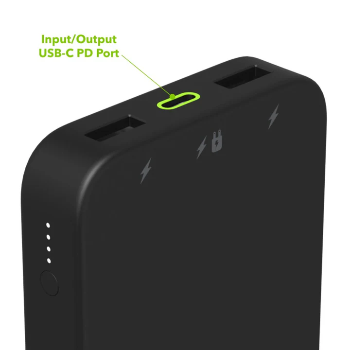 Batería 10,000mAh power boost puertos USB-C y USB-A - Negro - Image 7