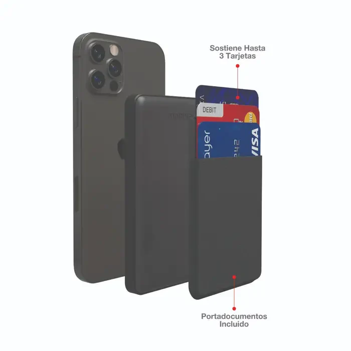 BATERIA MOPHIE 5000mAh MAGSAFE CON CARTERA PORTADOCUMENTO BLACK - Image 7