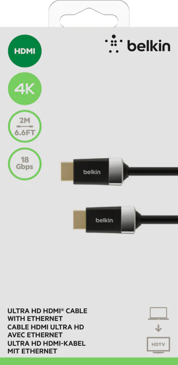 CABLE BELKIN HDMI A HDMI 4K 2M - BLACK - Image 3