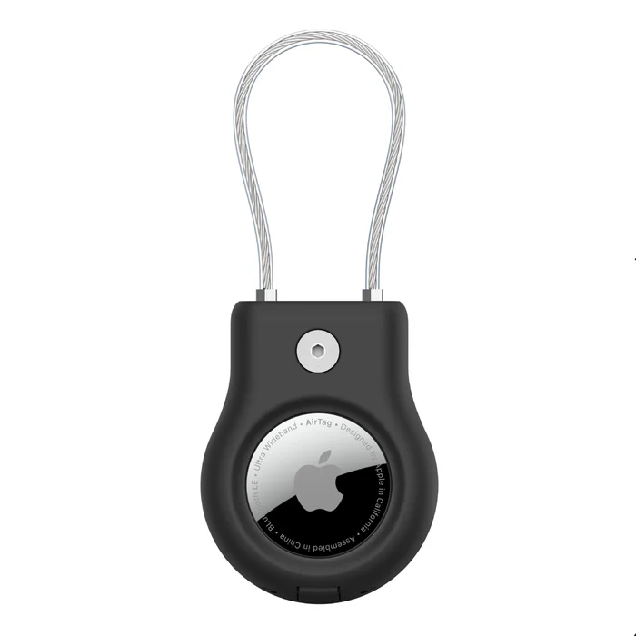 PROTECTOR BELKIN PARA AIRTAG CON GUAYA DE SEGURIDAD - BLACK