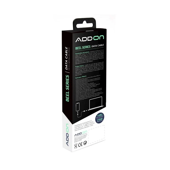 CABLE ADD ON USB-A A LIGHTNING 2M - BLACK - Image 4
