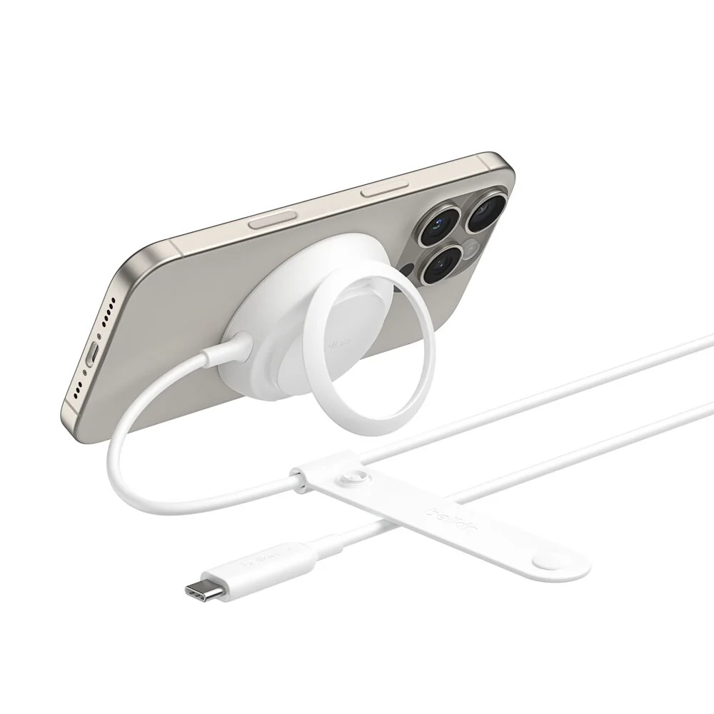CABLE BELKIN USB-C A MAGSAFE 25W Qi2 2MT WHITE - Image 4