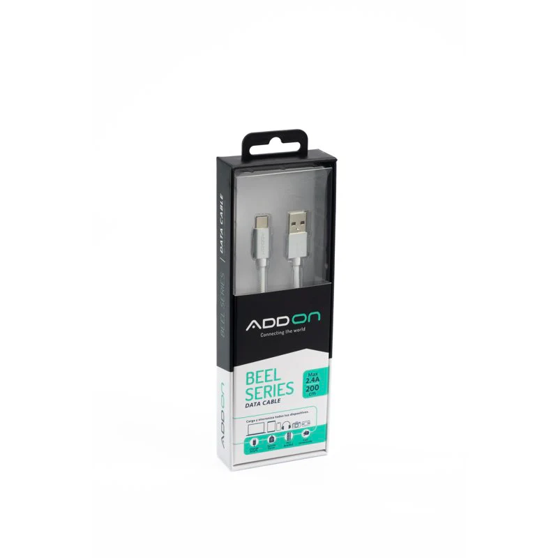 CABLE DE CARGA ADD ON USBA/USBC 2M - WHITE - Image 2
