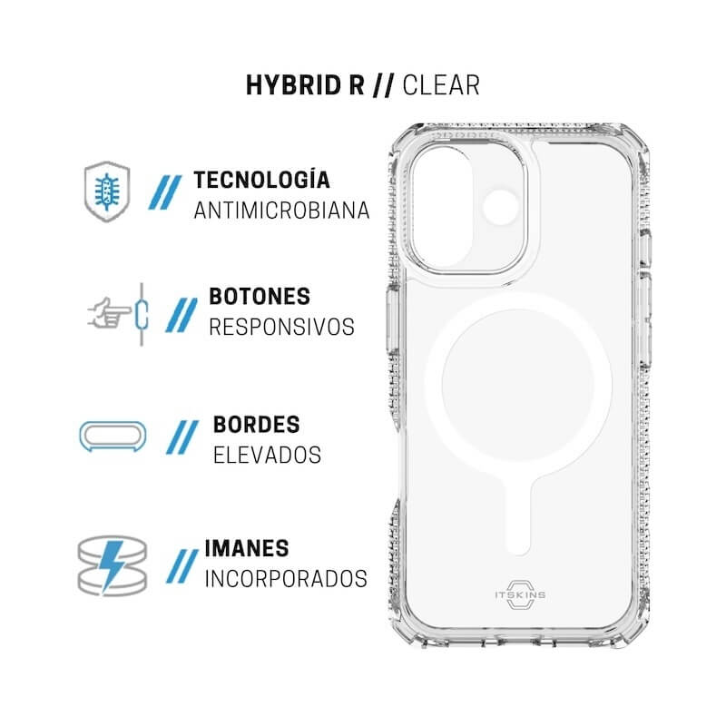 CASE ITSKINS HYBRID R TRANSLUCENT MAGSAFE IPHONE 17 CLEAR - Image 4