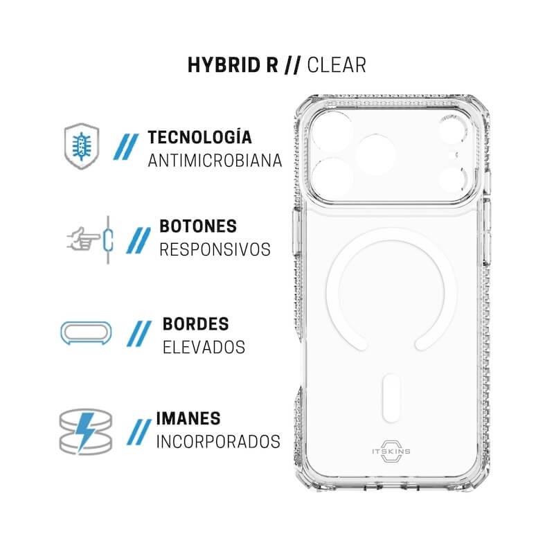CASE ITSKINS HYBRID R TRANSLUCENT MAGSAFE IPHONE 17 PR CLEAR - Image 2