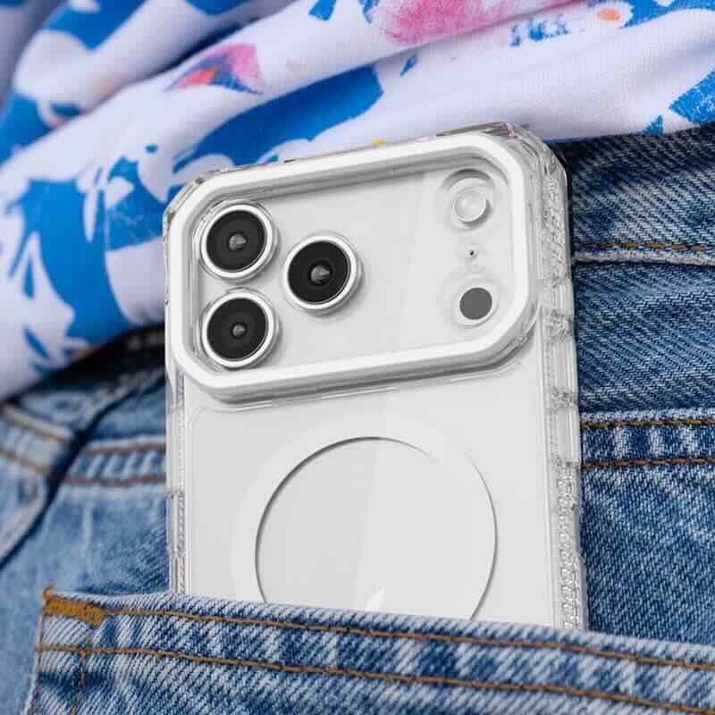 CASE ITSKINS SUPREME R CLEAR MAGSAFE IPHONE 17 PR CLEAR/WHITE - Image 2