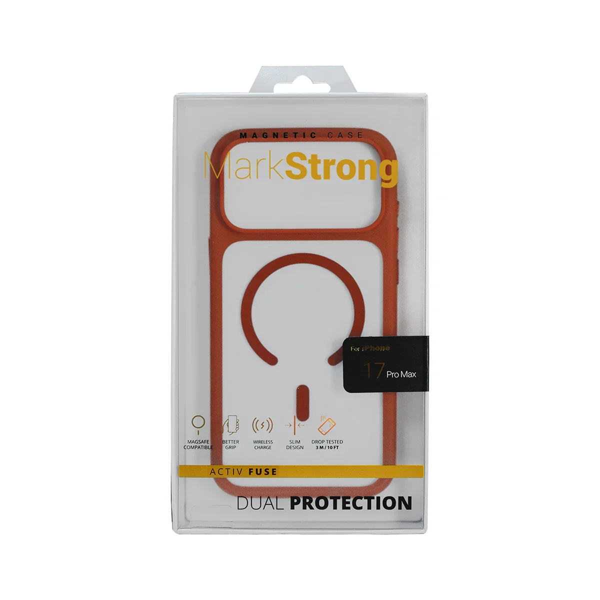 CASE MARKSTRONG IPHONE 17 PRO CLEAR/ORANGE - Image 3