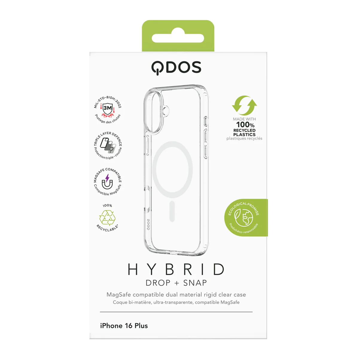 CASE QDOS HYBRID DROP MAGSAFE IPHONE 16 PLUS CLEAR - Image 4