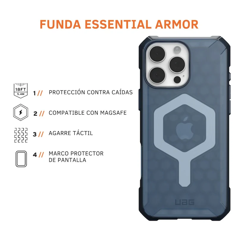 CASE UAG ESSENTIAL ARMOR MAGSAFE IPHONE 16 PRO MAX BLUE - Image 3