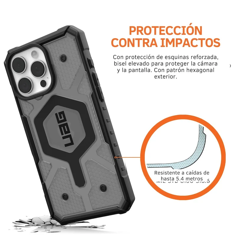 CASE UAG PATHFINDER CLEAR MAGSAFE IPHONE 16 PRO MAX  BLACK - Image 4
