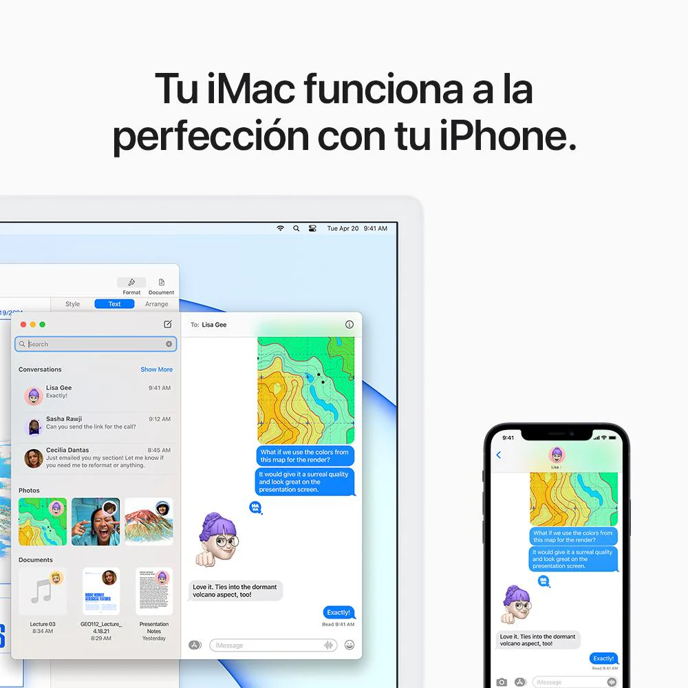 iMac con pantalla Retina 4,5K de 24 pulgadas: Chip M1 de Apple con CPU de ocho núcleos y GPU de ocho núcleos, 256 GB SSD - Plata - Image 8