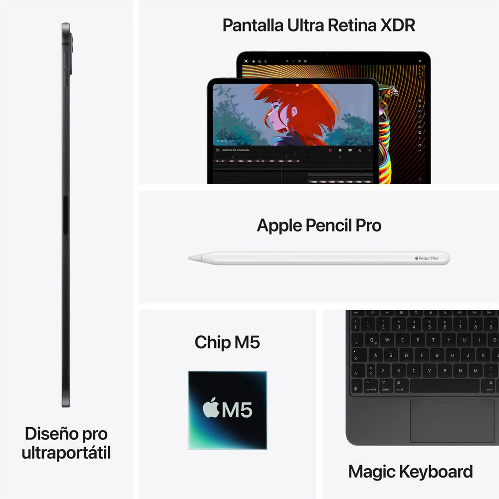 iPad Pro de 11 pulgadas Wi-Fi 256 GB Vidrio estándar - Negro espacial (M5) - Image 8