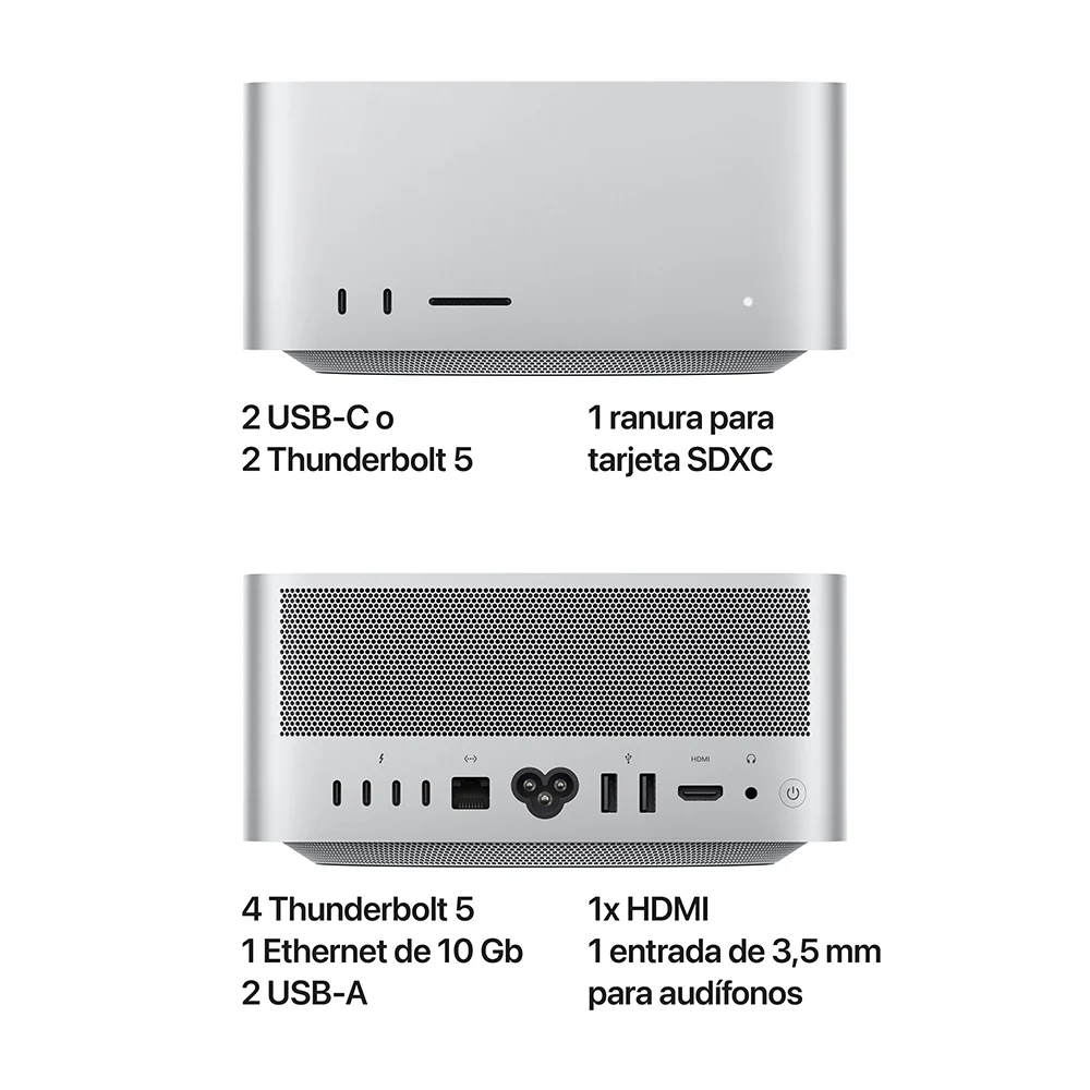 Mac Studio: Chip M4 Max de Apple con CPU de 14 núcleos y GPU de 32 núcleos, 512 GB SSD - Image 5