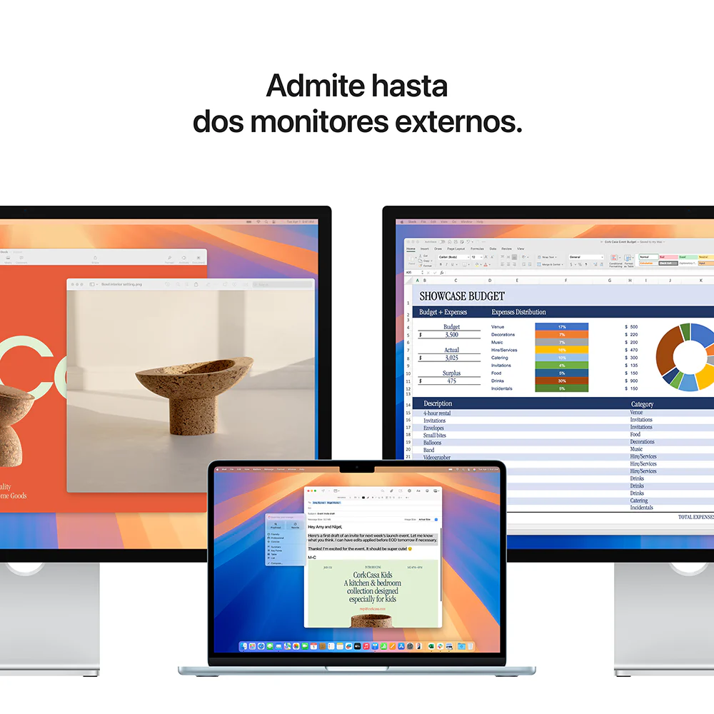 MacBook Air de 13 pulgadas: Chip M4 de Apple con CPU de 10 núcleos y GPU de 10 núcleos, 512 GB SSD - Azul cielo - Image 9