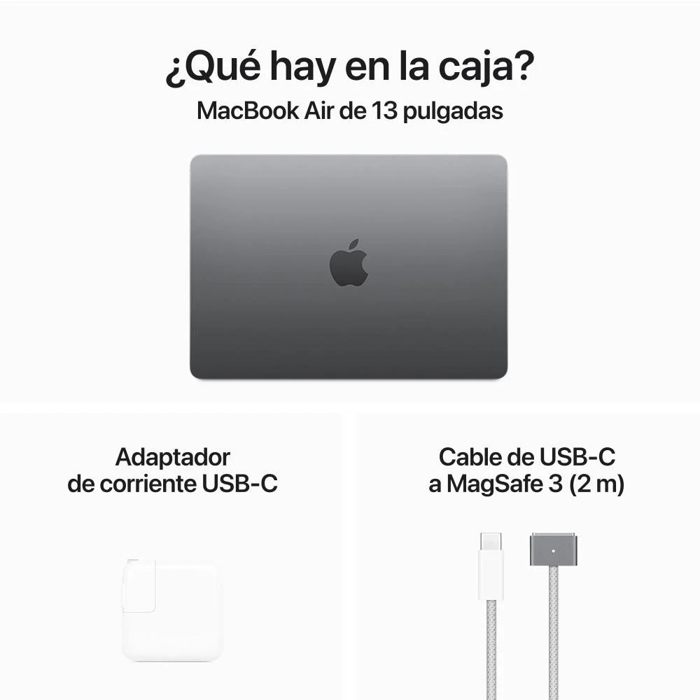 MacBook Air de 13 pulgadas: Chip M3 de Apple con CPU de 8 núcleos y GPU de 8 núcleos, 256 GB SSD - Gris espacial - Image 9