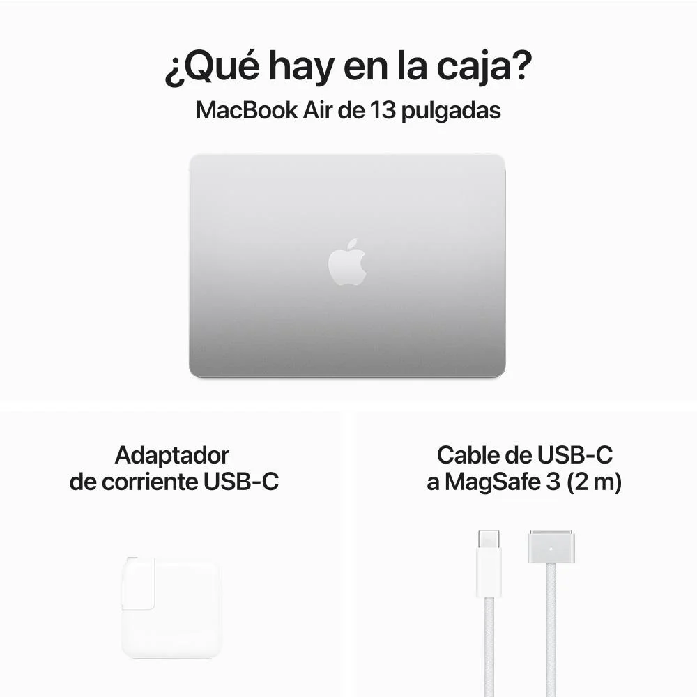 MacBook Air de 13 pulgadas: Chip M3 de Apple con CPU de 8 núcleos y GPU de 8 núcleos, 256 GB SSD - Plata - Image 9
