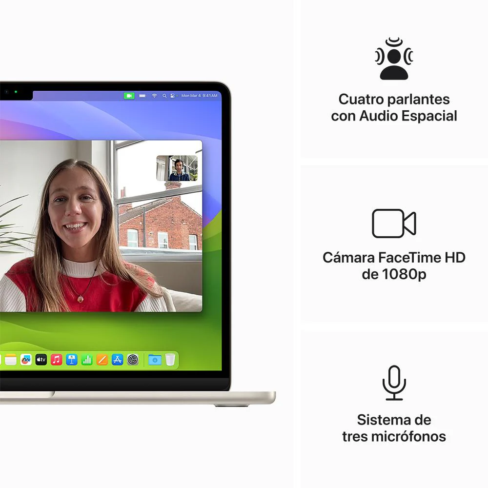 MacBook Air de 13 pulgadas: Chip M3 de Apple con CPU de 8 núcleos y GPU de 8 núcleos, 256 GB SSD - Blanco estrella - Image 6