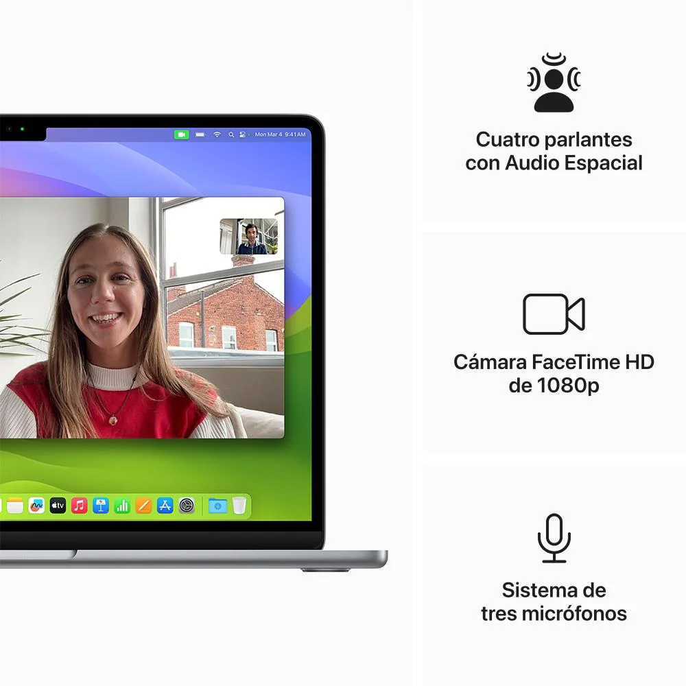 MacBook Air de 13 pulgadas: Chip M3 de Apple con CPU de 8 núcleos y GPU de 10 núcleos, 512 GB SSD - Gris espacial - Image 6