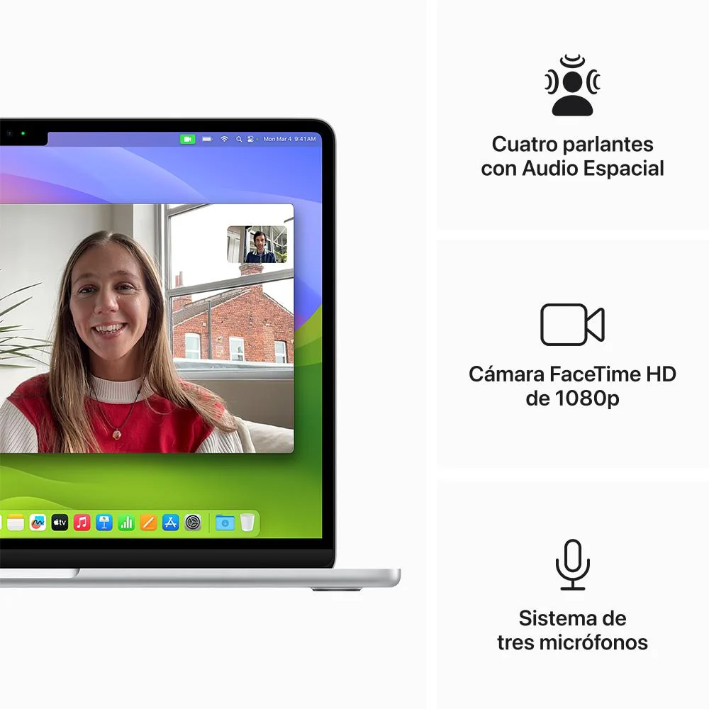 MacBook Air de 13 pulgadas: Chip M3 de Apple con CPU de 8 núcleos y GPU de 10 núcleos, 512 GB SSD - Plata - Image 6