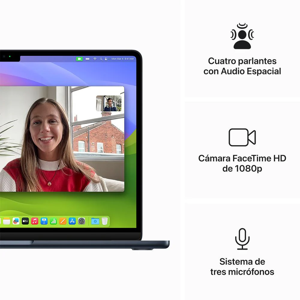 MacBook Air de 13 pulgadas: Chip M3 de Apple con CPU de 8 núcleos y GPU de 10 núcleos, 512 GB SSD - Azul medianoche - Image 6