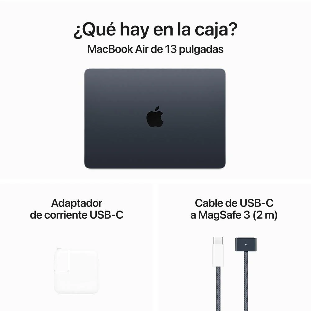 MacBook Air de 13 pulgadas: Chip M3 de Apple con CPU de 8 núcleos y GPU de 10 núcleos, 512 GB SSD - Azul medianoche - Image 9