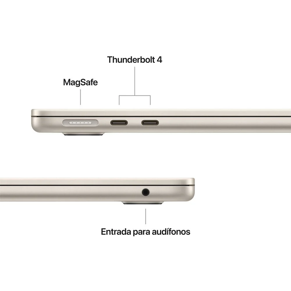 MacBook Air de 13 pulgadas: Chip M5 de Apple con CPU de 10 núcleos y GPU de 8 núcleos, 512 GB SSD - Blanco estelar - Image 6