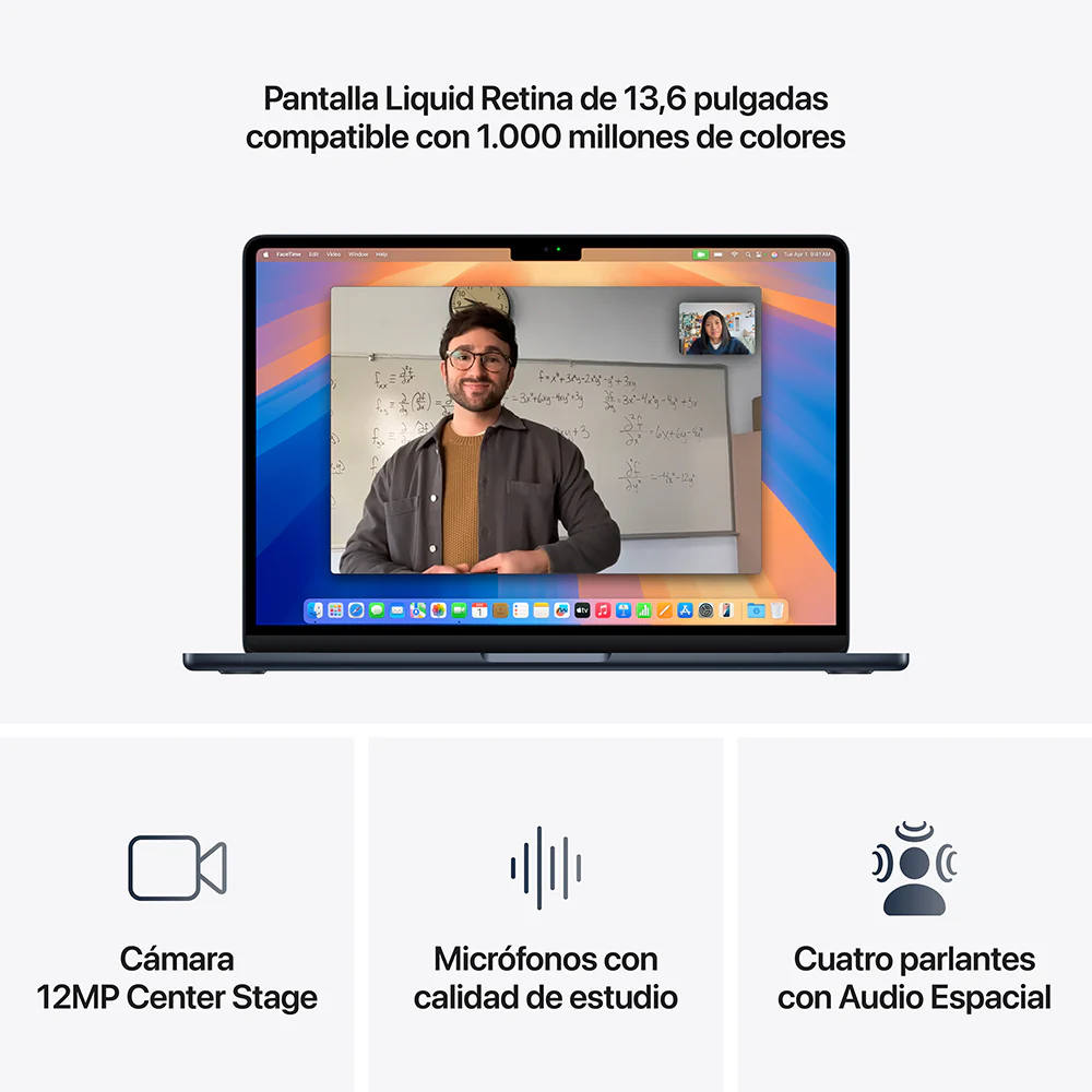 MacBook Air de 13 pulgadas: Chip M4 de Apple con CPU de 10 núcleos y GPU de 10 núcleos, 512 GB SSD - Azul medianoche - Image 5
