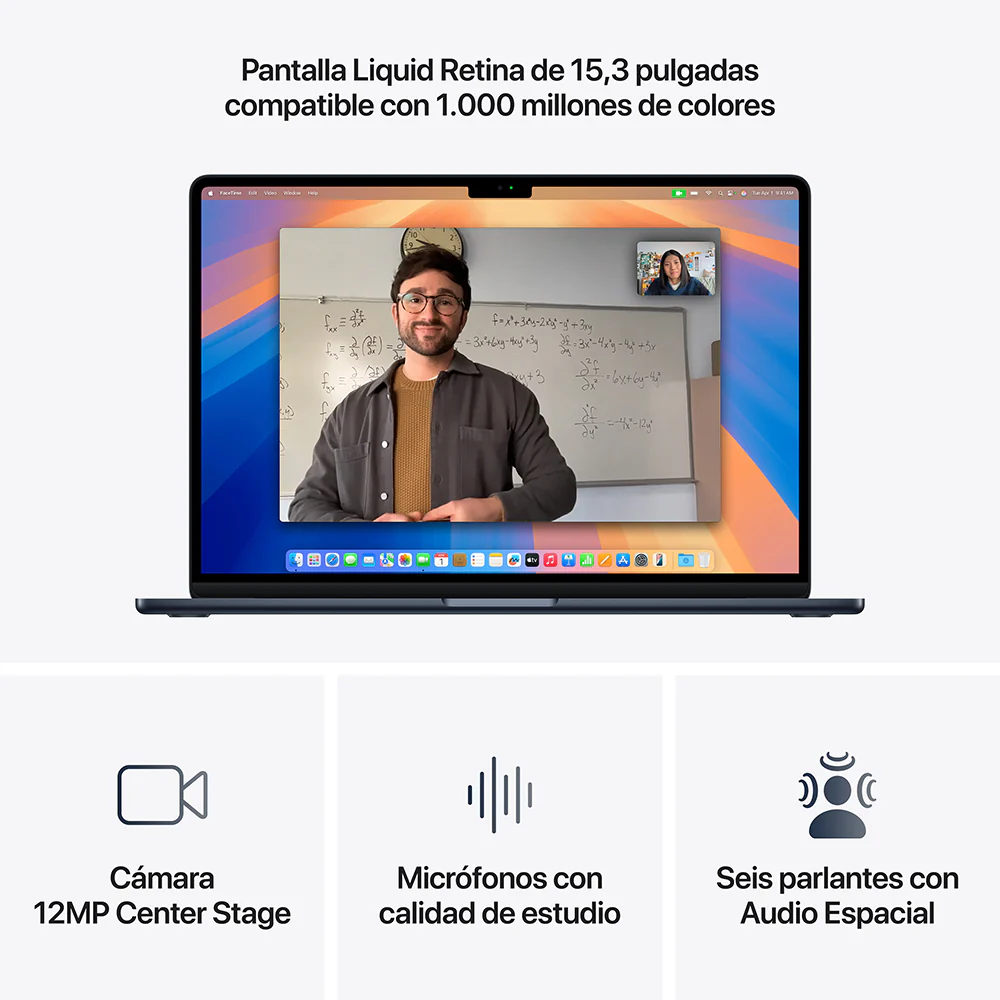 MacBook Air de 15 pulgadas: Chip M4 de Apple con CPU de 10 núcleos y GPU de 10 núcleos, 512 GB SSD - Azul medianoche - Image 5