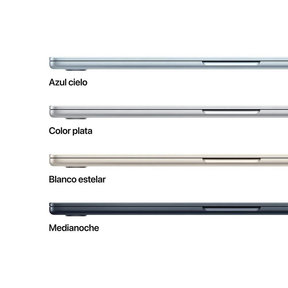 MacBook Air de 15 pulgadas: Chip M4 de Apple con CPU de 10 núcleos y GPU de 10 núcleos, 256 GB SSD - Azul cielo - Image 3
