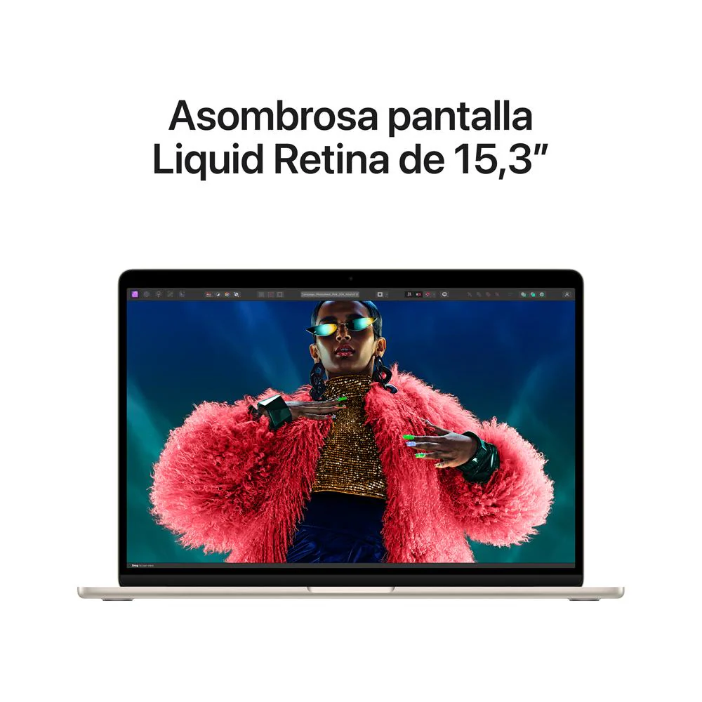 MacBook Air de 15 pulgadas: Chip M3 de Apple con CPU de 8 núcleos y GPU de 10 núcleos, 512 GB SSD - Blanco estrella - Image 5
