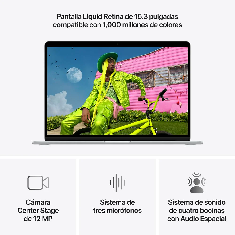 MacBook Air de 15 pulgadas: Chip M5 de Apple con CPU de 10 núcleos y GPU de 10 núcleos, 1 TB SSD - Color plata - Image 5