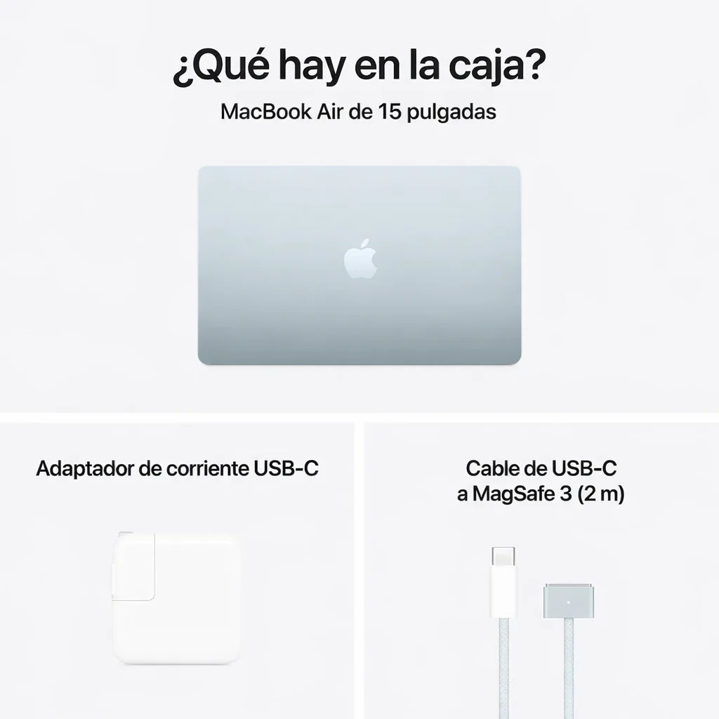 MacBook Air de 15 pulgadas: Chip M5 de Apple con CPU de 10 núcleos y GPU de 10 núcleos, 1 TB SSD - Color plata - Image 9